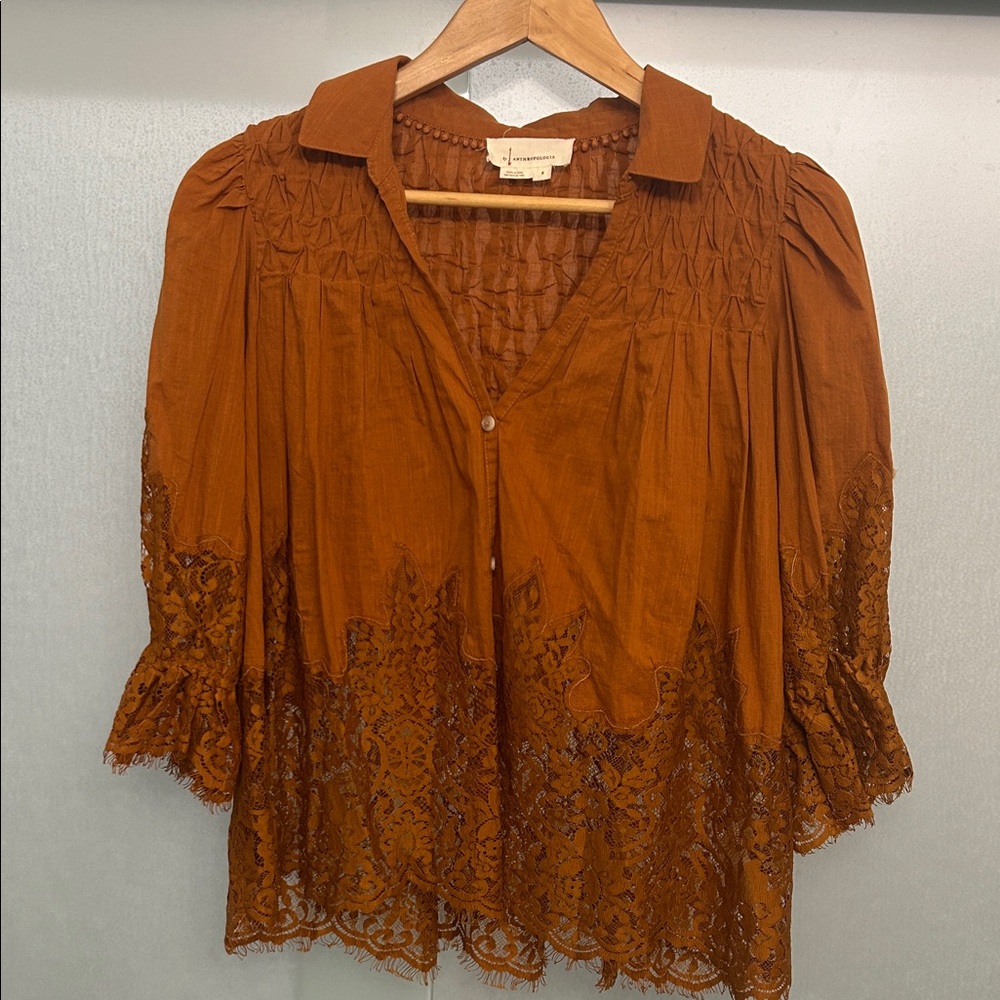 By Anthropologie Lace Blouse